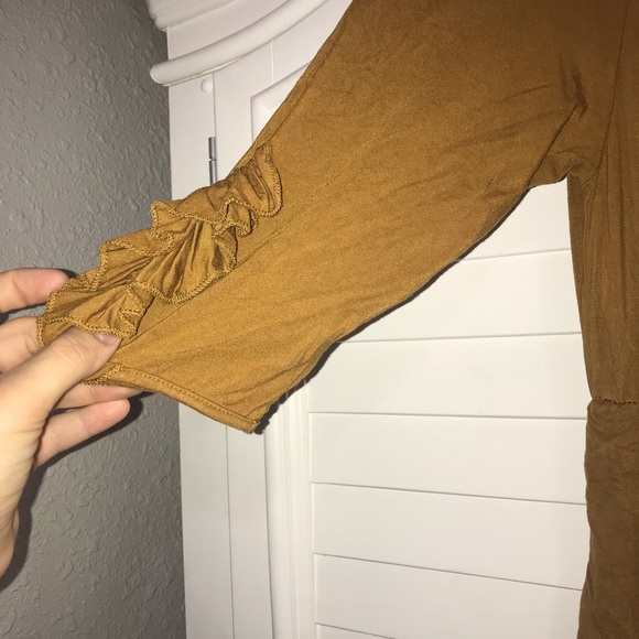 ❌SOLD❌ Mustard Nuggles Dress - Picture 2 of 3